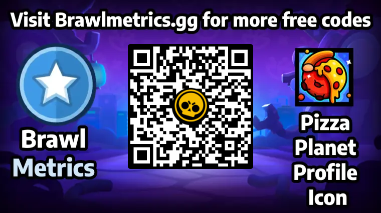 Free QR code to redeem Pizza Planet Profile Icon in Brawl Stars